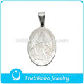 TKB-JP0175 Pendentif en argent en argent avec motif religieux en forme de Vierge Marie et pendentif en acier inoxydable